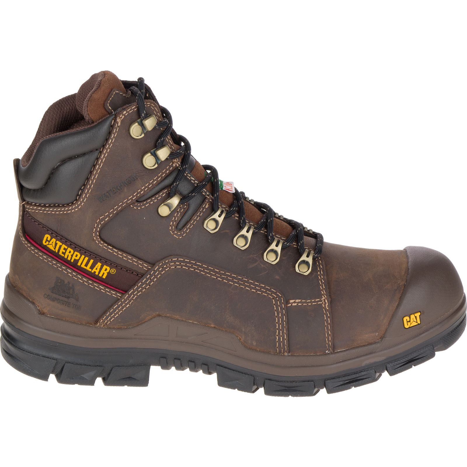 Caterpillar Struts Waterproof Tx Csa Nt Philippines - Mens Work Boots - Dark Brown 39840OZXM